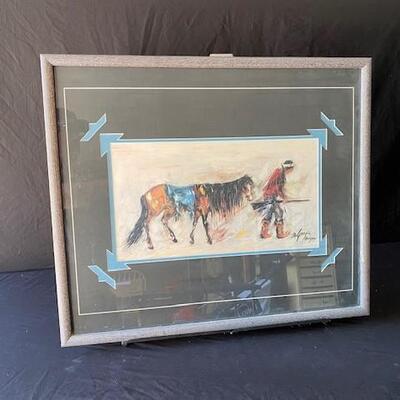 LOT#B66: Ted DeGrazia Last Apache 1965