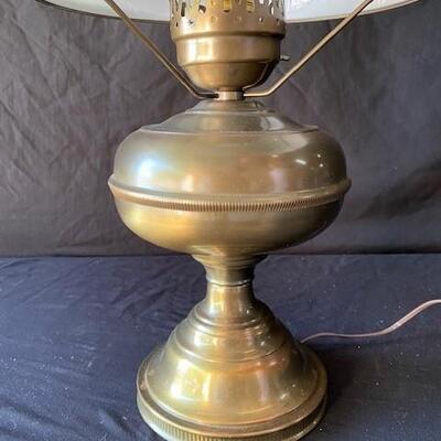 LOT#B67: Vintage Lamp with Painted Shade