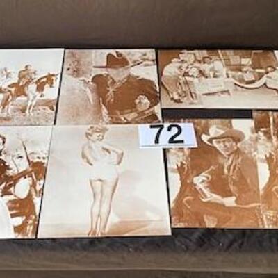 LOT#B72: Cardstock Photo Reprints Lot #1