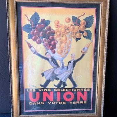LOT#V76: Roby Union Framed Poster