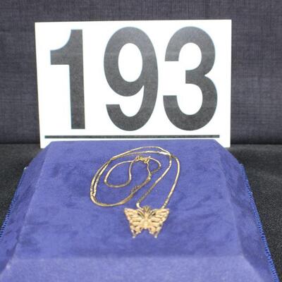 LOT#G193: Stamped 14K (Italy) Necklace & Pendant [5.3g]