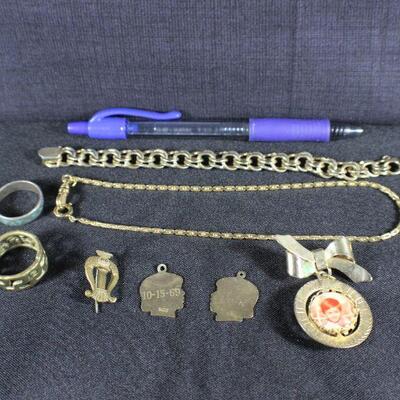 LOT#G196:Gold & Silver Tone Costume Jewelry Lot #1