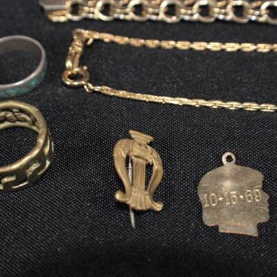 LOT#G196:Gold & Silver Tone Costume Jewelry Lot #1