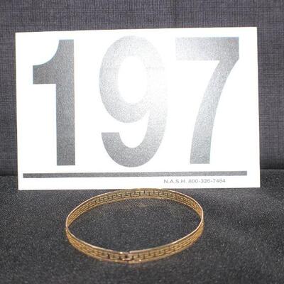 LOT#G197: Tested 14K "Diamond Cut" Bracelet [6.0g] (Needs repair)
