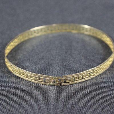 LOT#G197: Tested 14K "Diamond Cut" Bracelet [6.0g] (Needs repair)