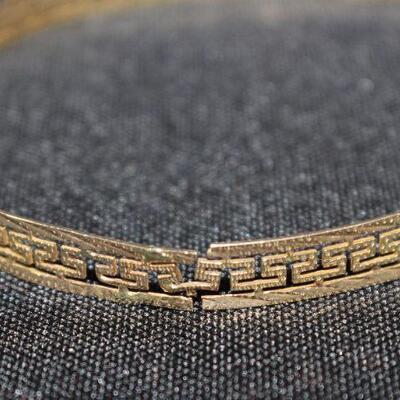 LOT#G197: Tested 14K "Diamond Cut" Bracelet [6.0g] (Needs repair)