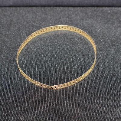 LOT#G197: Tested 14K "Diamond Cut" Bracelet [6.0g] (Needs repair)