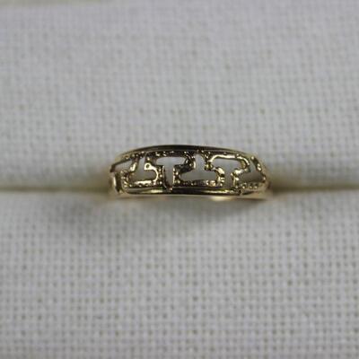 LOT#G198: Tested 10K Diamond-Cut Ring [1.2g]