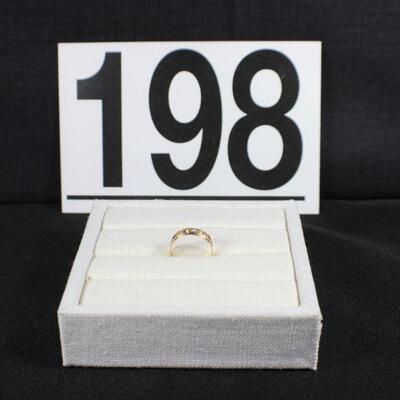 LOT#G198: Tested 10K Diamond-Cut Ring [1.2g]