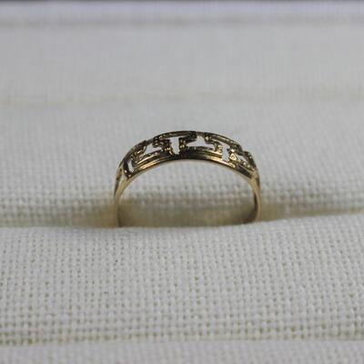 LOT#G198: Tested 10K Diamond-Cut Ring [1.2g]