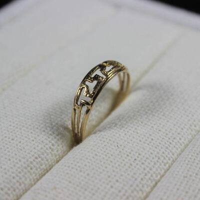 LOT#G198: Tested 10K Diamond-Cut Ring [1.2g]