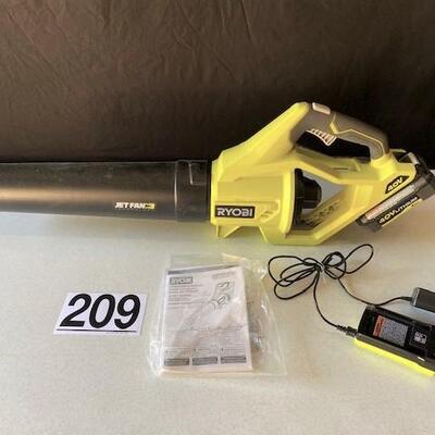 LOT#W209: Ryobi JetFan Blower