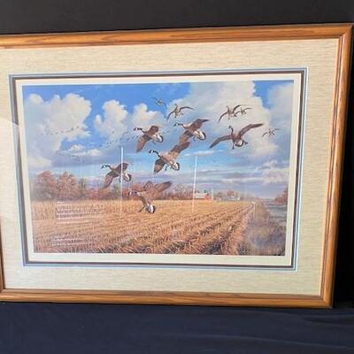 LOT#W229: Pair of Signed & Numbered Geese Prints
