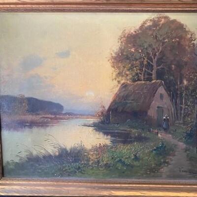 LOT#W242: Signed "Vernon" (Paul Vernon 1796-1875) Oil on Canvas