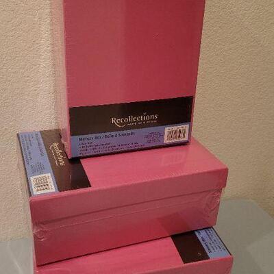Lot 326: (3) New Sealed Photo Memory Boxes PINK