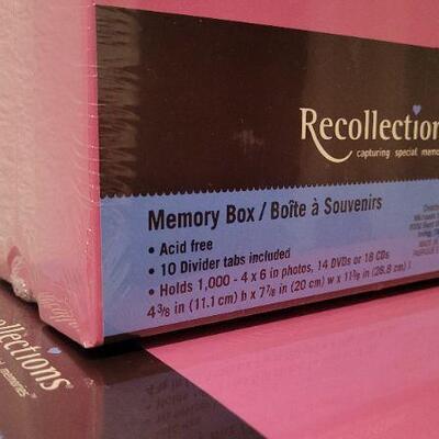 Lot 326: (3) New Sealed Photo Memory Boxes PINK