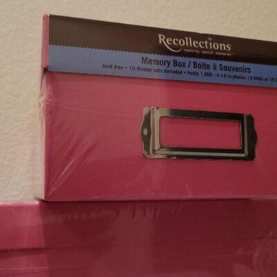 Lot 326: (3) New Sealed Photo Memory Boxes PINK