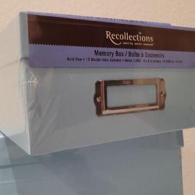 Lot 327: (3) New Sealed Photo Memory Boxes BLUE