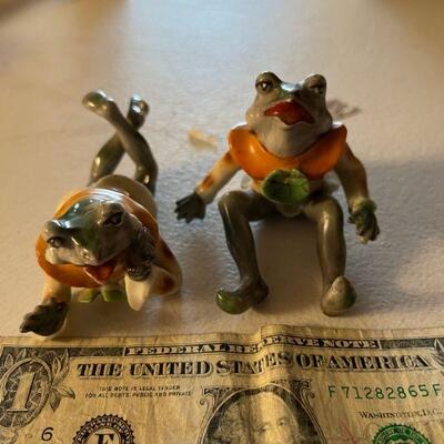 Two whimsical frogs 1950's