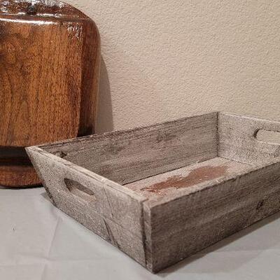 Lot 330: (2) Home Deco Trays Wood