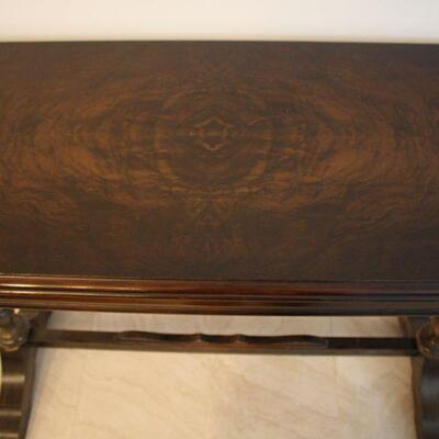 Lot #38: Vintage Carved Wood Console Table | Entry Way Table