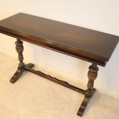 Lot #38: Vintage Carved Wood Console Table | Entry Way Table