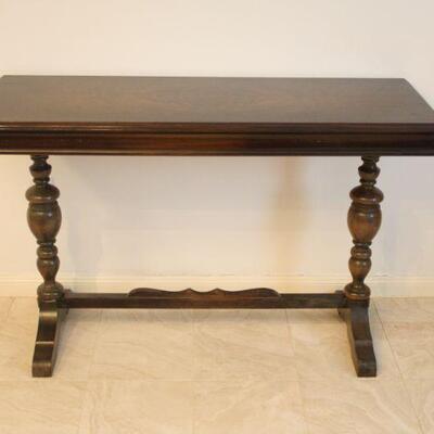 Lot #38: Vintage Carved Wood Console Table | Entry Way Table