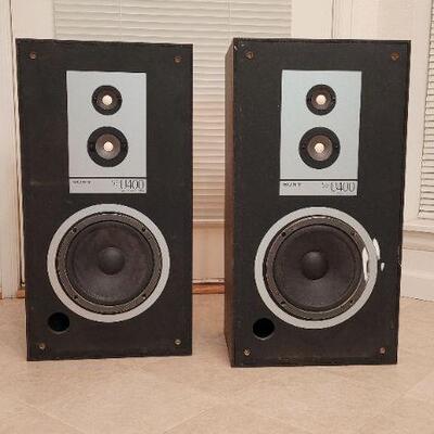 Lot 344: Pair of Vintage SONY Floor Speakers 
