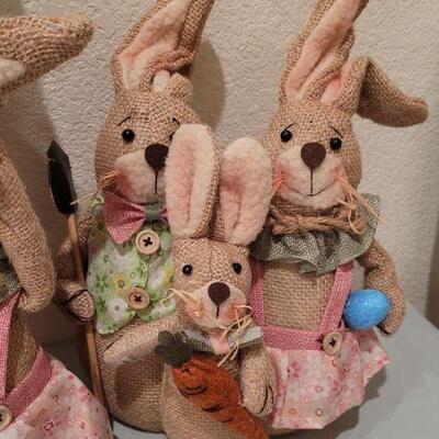 Lot 345: Assorted NEW Spring Bunny Family Home Deco