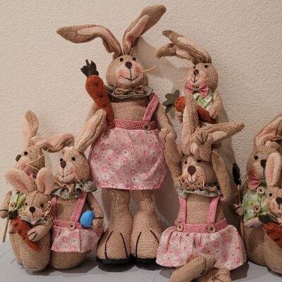 Lot 345: Assorted NEW Spring Bunny Family Home Deco