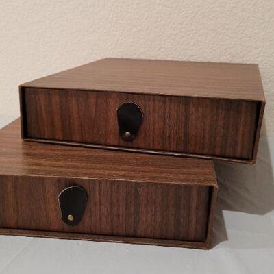 Lot 346: (2) Vintage Slide Organizer Trays
