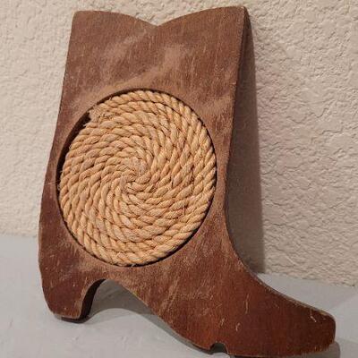 Lot 347: Western Themed Cowboy Boot Coaster Set 