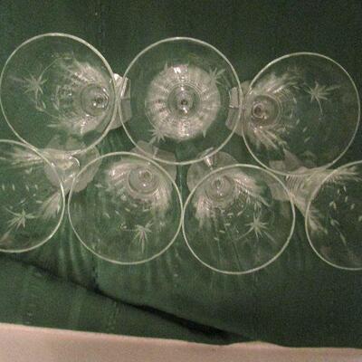 #33 Seven Goblets, etched glass