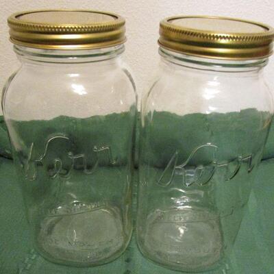#35 Two Kerr half gallon wide mouth canning jars