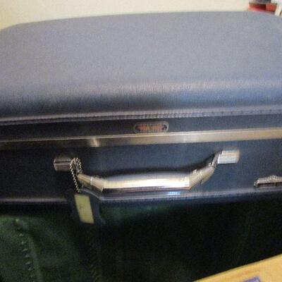 #48 Vintage Blue American Tourister Suitcase
