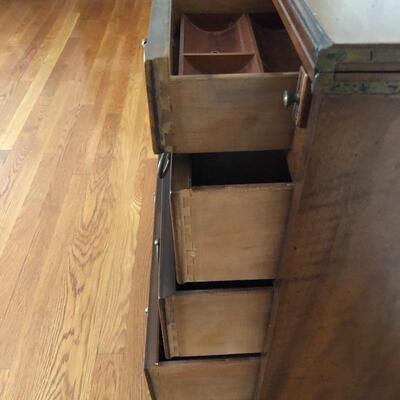 Lot 19 - Antique Fold-Over Bachelorâ€™s Chest