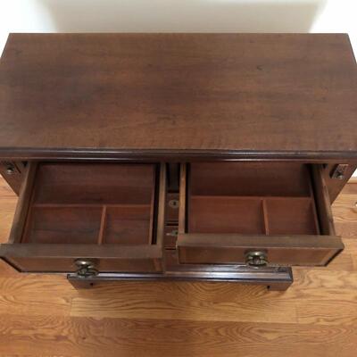 Lot 19 - Antique Fold-Over Bachelorâ€™s Chest