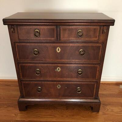 Lot 19 - Antique Fold-Over Bachelorâ€™s Chest