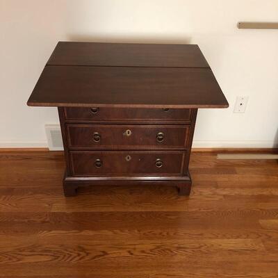 Lot 19 - Antique Fold-Over Bachelorâ€™s Chest