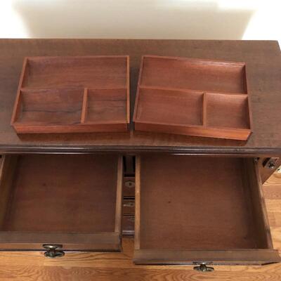 Lot 19 - Antique Fold-Over Bachelorâ€™s Chest