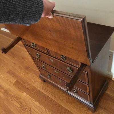 Lot 19 - Antique Fold-Over Bachelorâ€™s Chest