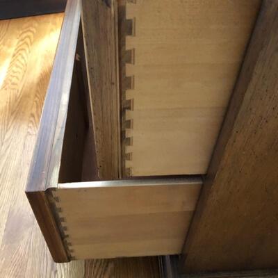 Lot 22 - Matching Rolling Dresser & Side Table