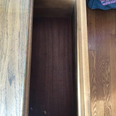 Lot 22 - Matching Rolling Dresser & Side Table