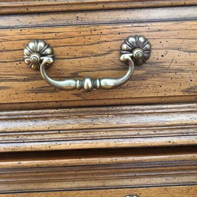 Lot 22 - Matching Rolling Dresser & Side Table