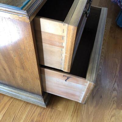 Lot 22 - Matching Rolling Dresser & Side Table