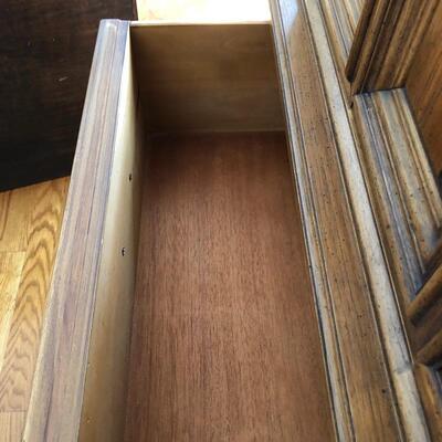 Lot 22 - Matching Rolling Dresser & Side Table