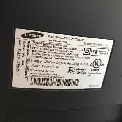 Lot 23 - Samsung 32â€ Flatscreen TV