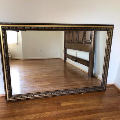 Lot 24 - King Headboard & Mirror 