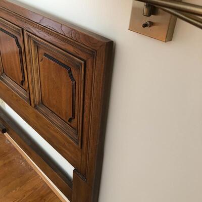 Lot 24 - King Headboard & Mirror 