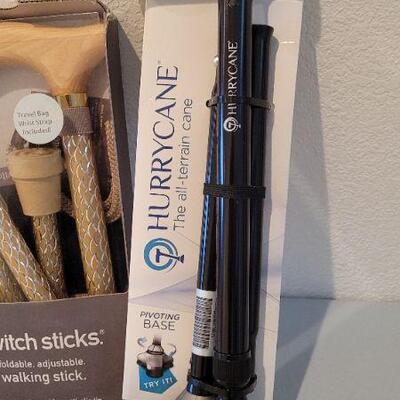 Lot 22: (2) New Collapsible Walking Canes 